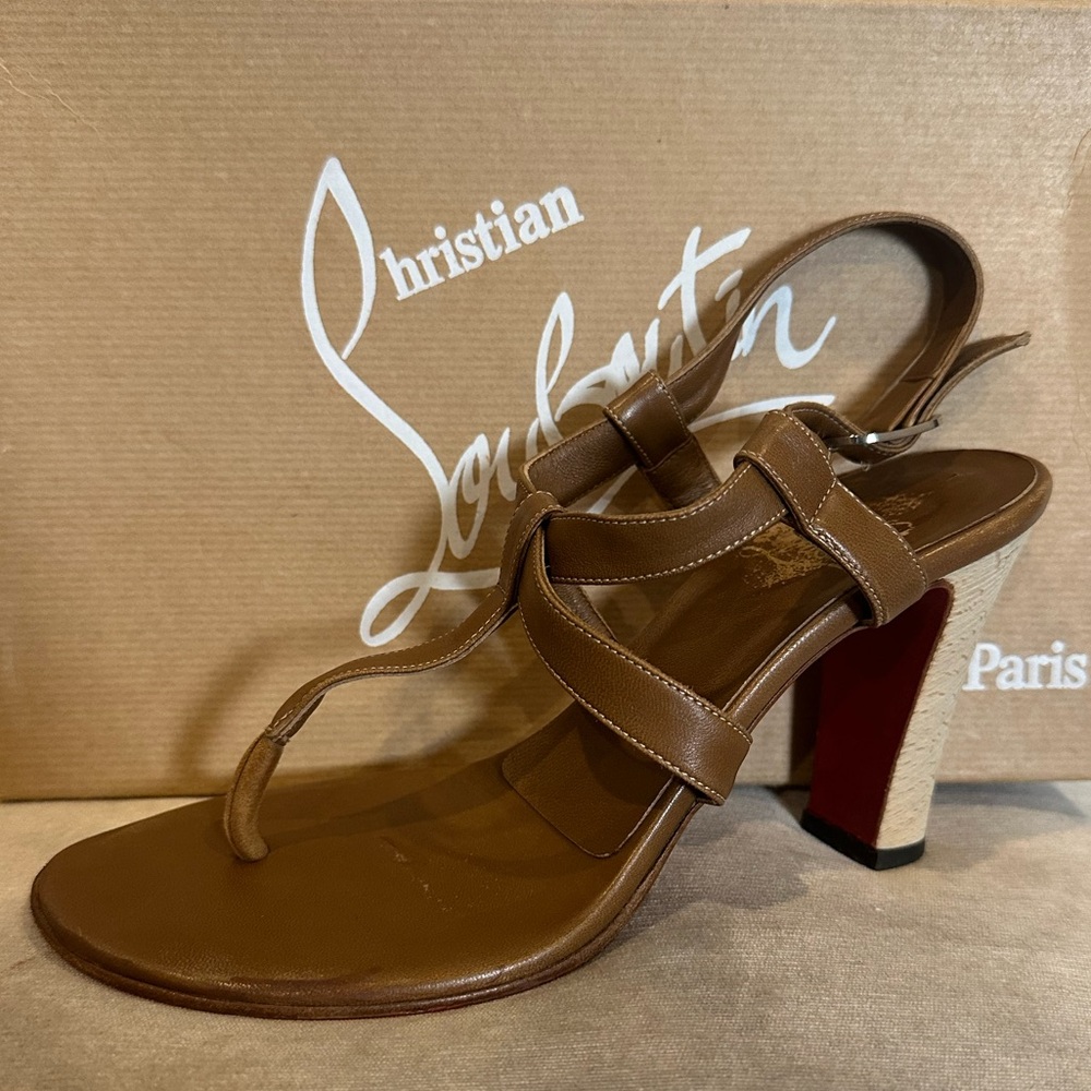 Christian Louboutin Brown Heeled Sandals